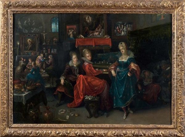 Les Vierges Sages Et Les Vierges Folles Oil Painting by Frans Francken the Elder