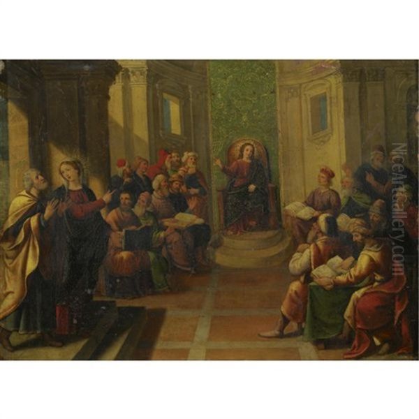 Christ And The Doctors In The Temple Oil Painting by Frans Francken the Elder