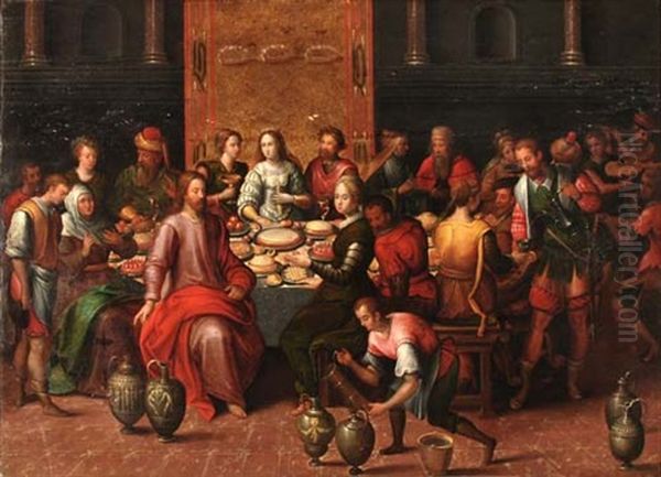 Hochzeit Zu Kanaan Oil Painting by Frans Francken the Elder