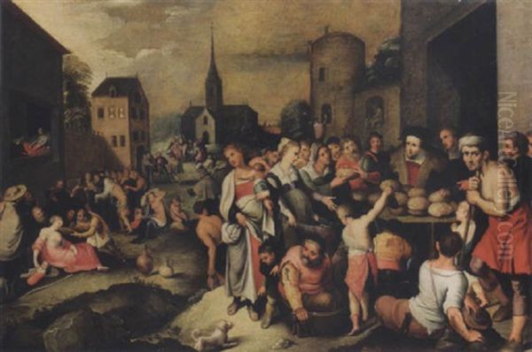 Le Sette Opere Di Misericordia Oil Painting by Frans Francken the Elder