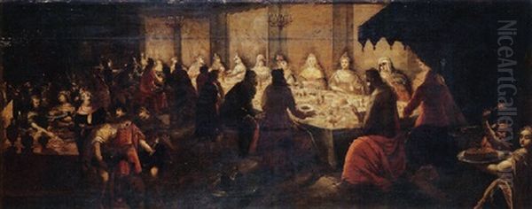 The Wedding Feast At Cana Oil Painting by Frans Francken the Elder