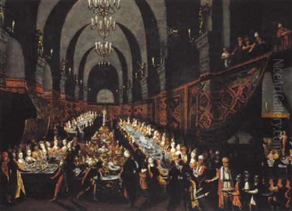 Le Festin De Balthazar Oil Painting by Frans Francken the Elder