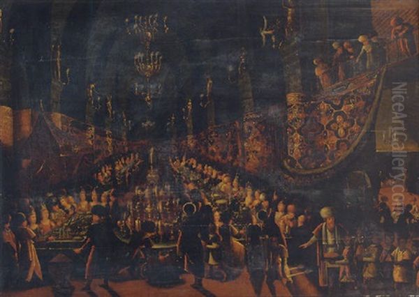 Belshazzar's Feast Oil Painting by Frans Francken the Elder