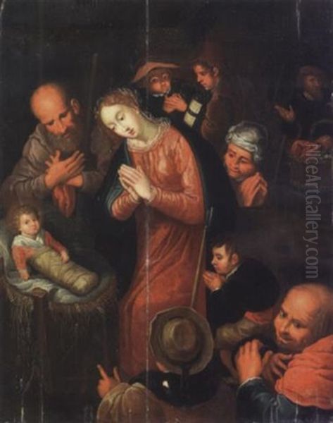 L'adoration Des Bergers Oil Painting by Hieronymus Francken the Elder