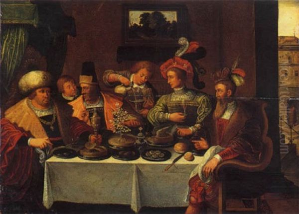 Il Banchetto Oil Painting by Hieronymus Francken the Elder