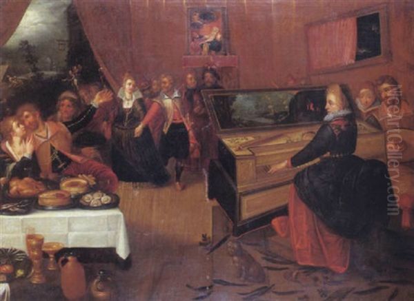 Scene De Concert Oil Painting by Hieronymus Francken the Elder