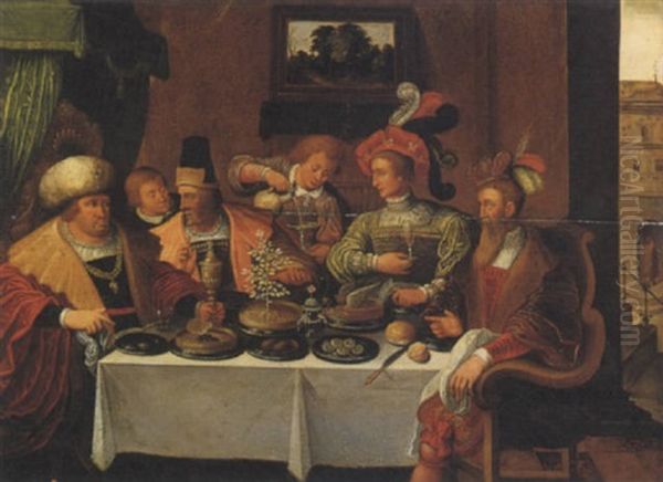 Il Banchetto Oil Painting by Hieronymus Francken the Elder