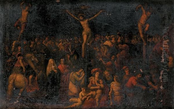 Le Golgotha Oil Painting by Ambrosius Francken the Younger