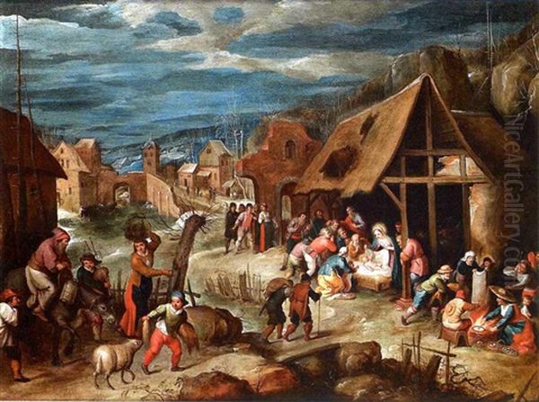 La Nativite Oil Painting by Ambrosius Francken the Younger