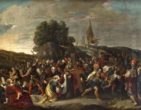 Cristo Y La Veronica Camino Del Calvario Oil Painting by Frans Francken the Younger