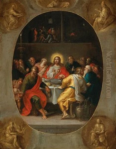 The Last Supper Oil Painting by Frans Francken the Younger