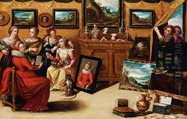 Allegorie Der Funf Sinne Oil Painting by Hieronymus Francken the Younger