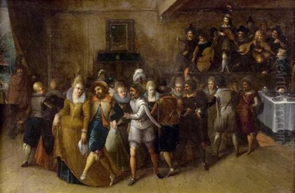 Festliche Gesellschaft Oil Painting by Hieronymus Francken the Younger