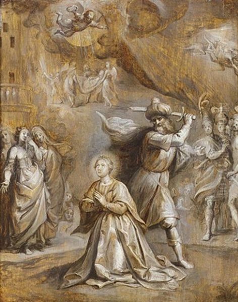 The Martyrdom Of Saint Barbara Oil Painting by Hieronymus Francken the Younger