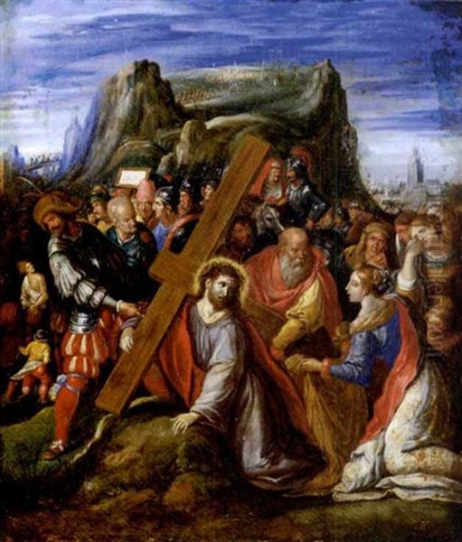 Christ On The Way To Calvary Oil Painting by Hieronymus Francken the Younger