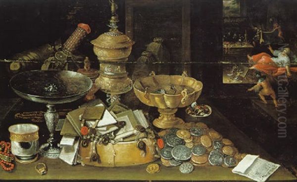 Vanitas-stilleben Oil Painting by Hieronymus Francken the Younger