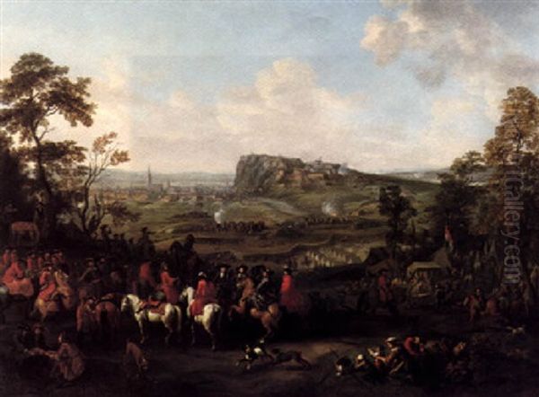 William Iii At The Siege Of Namur, 1695 Oil Painting by Constantyn Francken