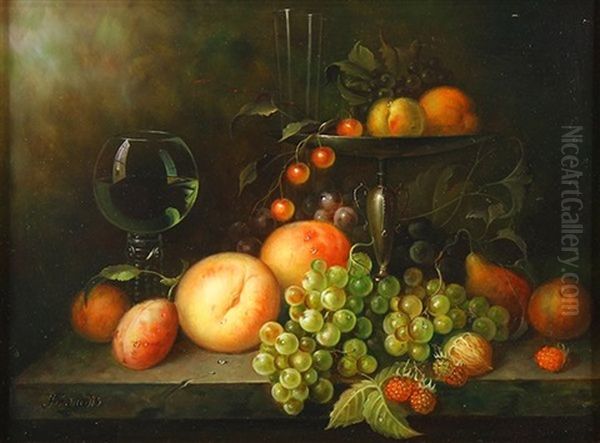 Still Life Of Fruit Oil Painting by Alexandre Francois