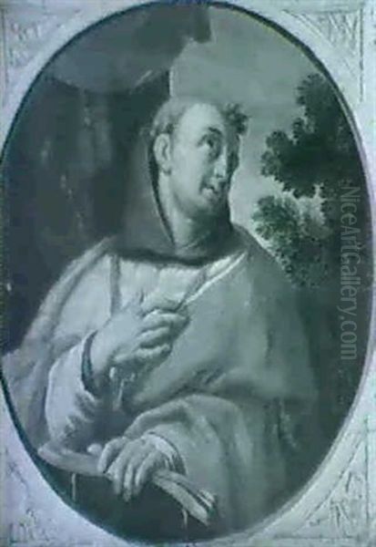 Saint Bonaventure Oil Painting by Claude (Frere Luc) Francois