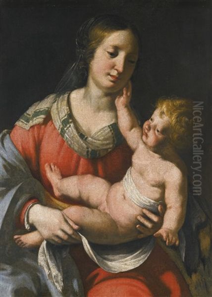 The Virgin And Child by Guy (Guide) Francois