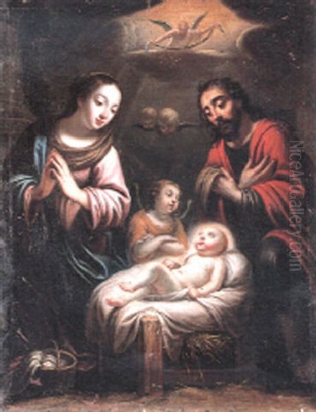 The Nativity Oil Painting by Guy (Guide) Francois