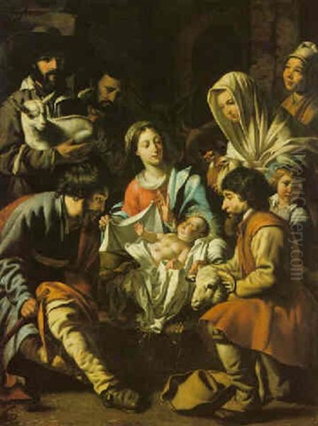 The Adoration Of The Shepherds Oil Painting by Guy (Guide) Francois