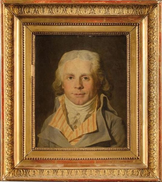 Portrait De Jacques Antoine Daniel, Conseiller A La Cour De Riom Oil Painting by Henri J. Francois