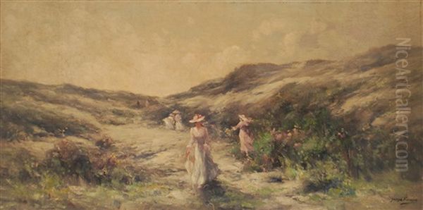 Promenade Dans Les Dunes Oil Painting by Joseph Charles Francois