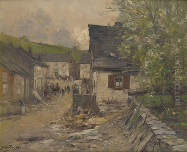 Cour De Ferme Oil Painting by Joseph Charles Francois