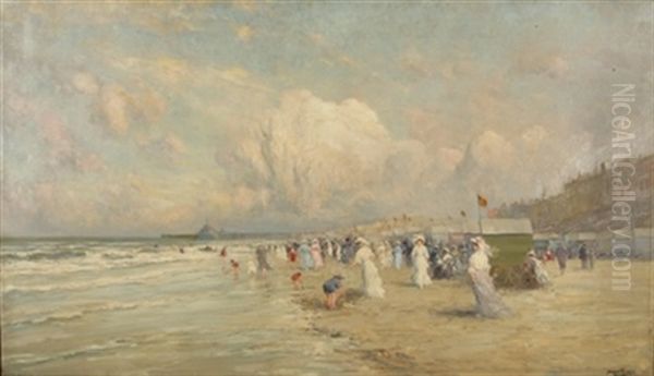 Journee Ensoleillee A La Plage by Joseph Charles Francois