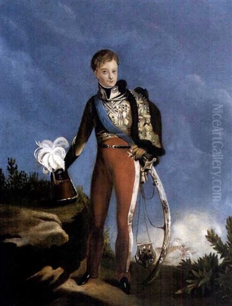 Napoleon Bonaparte Ii, Herzog Von Reichstadt Oil Painting by Joseph Charles Francois