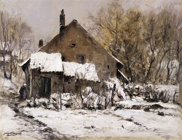 Effet De Neige Oil Painting by Joseph Charles Francois