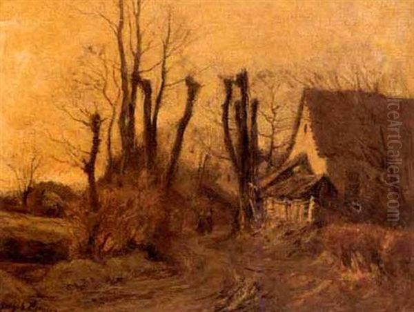 Chemin Dans La Campagne Oil Painting by Joseph Charles Francois