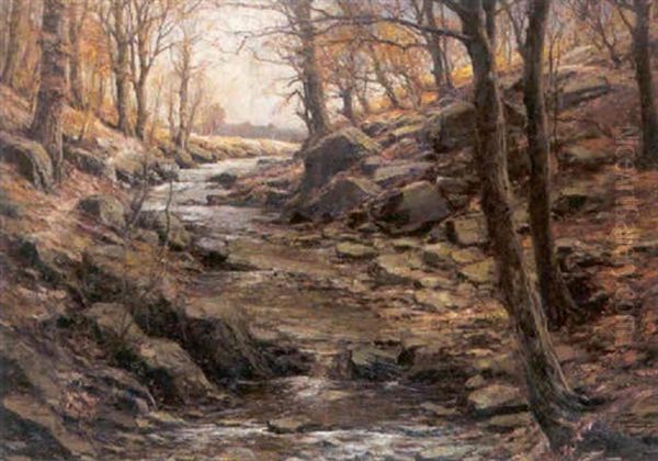 Le Ruisseau Oil Painting by Joseph Charles Francois