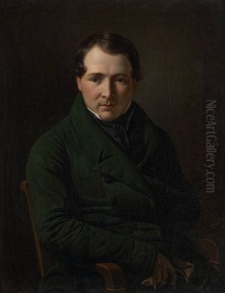 Portrait D'homme Oil Painting by Pierre Joseph Celestin Francois