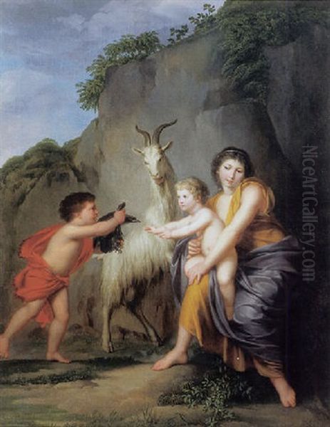 Jupiter Et La Chevre Amalthee Oil Painting by Pierre Joseph Celestin Francois