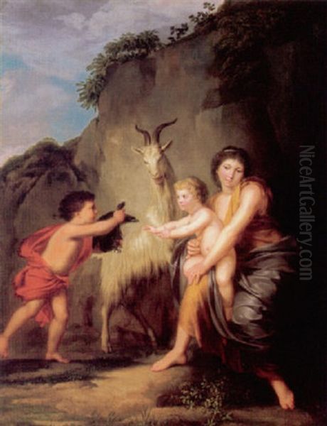 The Nurture Of Jupiter Oil Painting by Pierre Joseph Celestin Francois