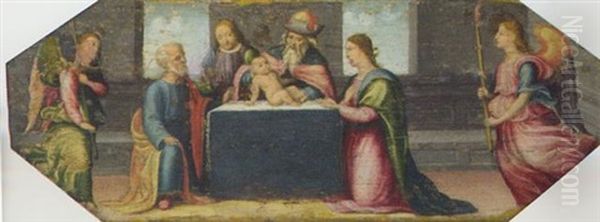 The Circumcision Oil Painting by Innocenzo di Pietro (da Imola) Francucci