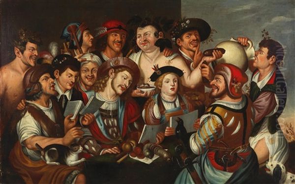 Satire On A Madrigal Concert Oil Painting by Niccolo Frangipane