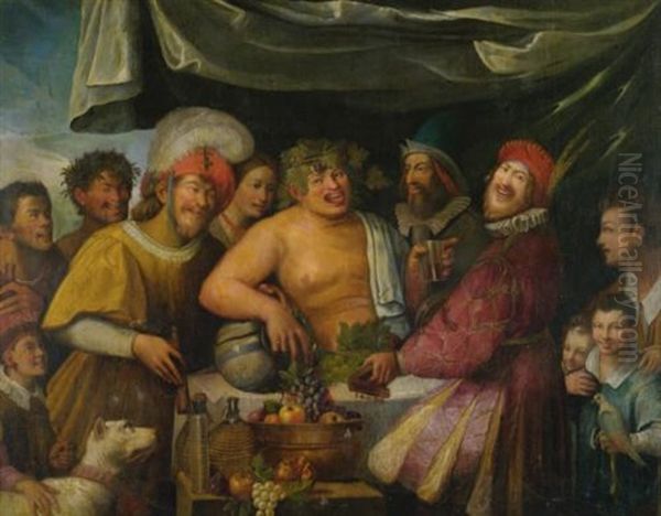 A Bacchanal Oil Painting by Niccolo Frangipane