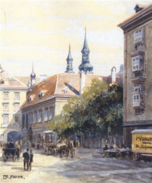 Heiligenkreuzer Hof Oil Painting by Friedrich Frank