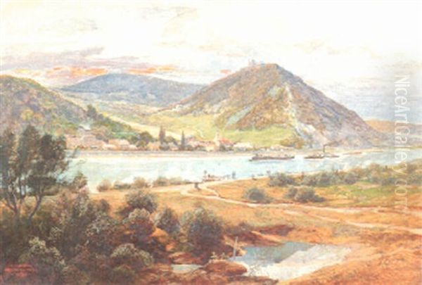 Kahlenberg Und Leopoldsberg Bei Wien Oil Painting by Friedrich Frank