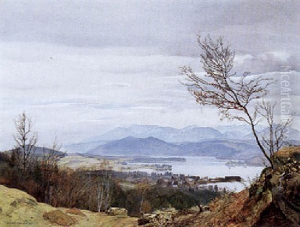 Blick Auf Maria Worth, Karnten Oil Painting by Hans Frank