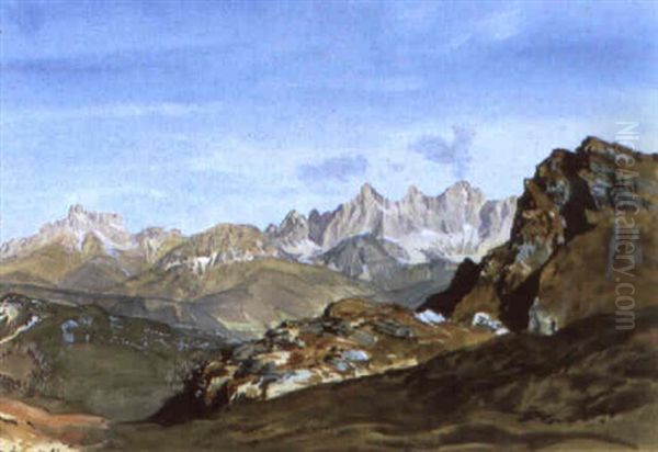 Dachstein Von Der Hirschwand (tauern) Oil Painting by Hans Frank