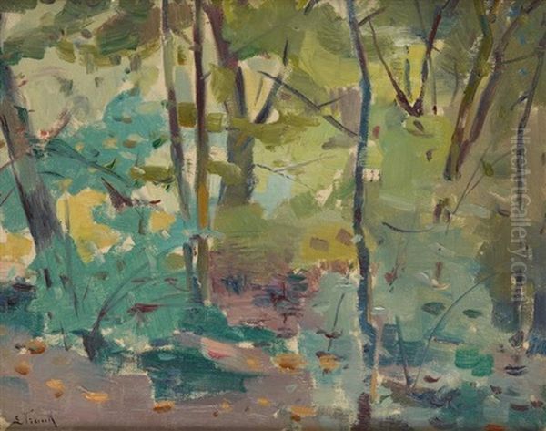 Sous-bois Oil Painting by Lucien Frank