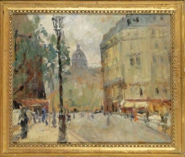 Vue De Bruxelles Animee Oil Painting by Lucien Frank