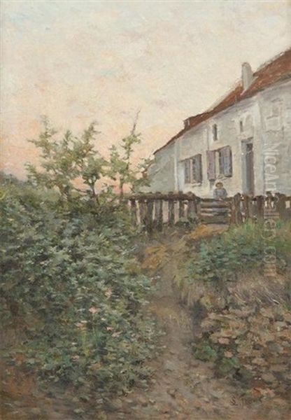 Vue Sur Le Potager (oeuvre De Jeunesse) Oil Painting by Lucien Frank