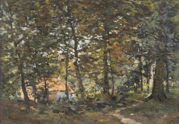 Sous-bois Oil Painting by Lucien Frank