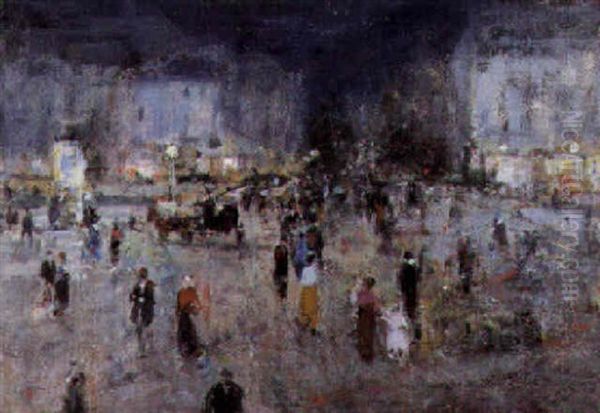 Place Louise Oil Painting by Lucien Frank