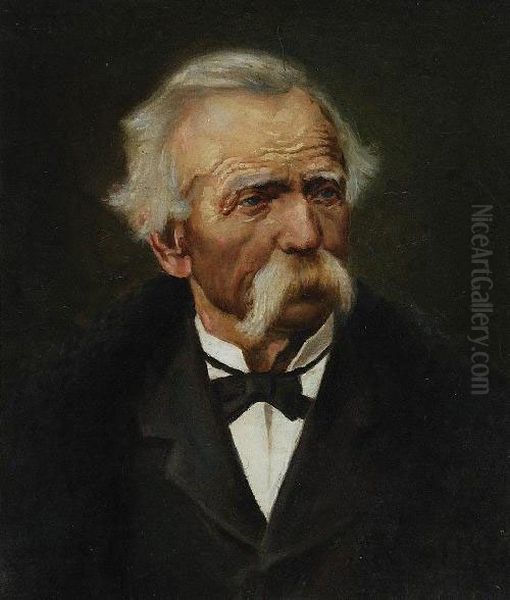 Portret Ojca Artysty Oil Painting by Aleksander Augustynowicz